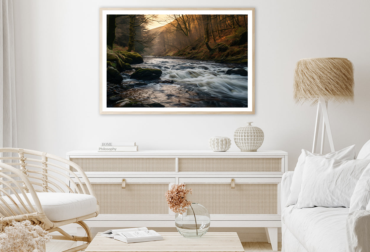 The River Flows through the Mountains of Wales Home Decor Premium Quality Poster Print Choose Your Sizes - Bella Home Decor