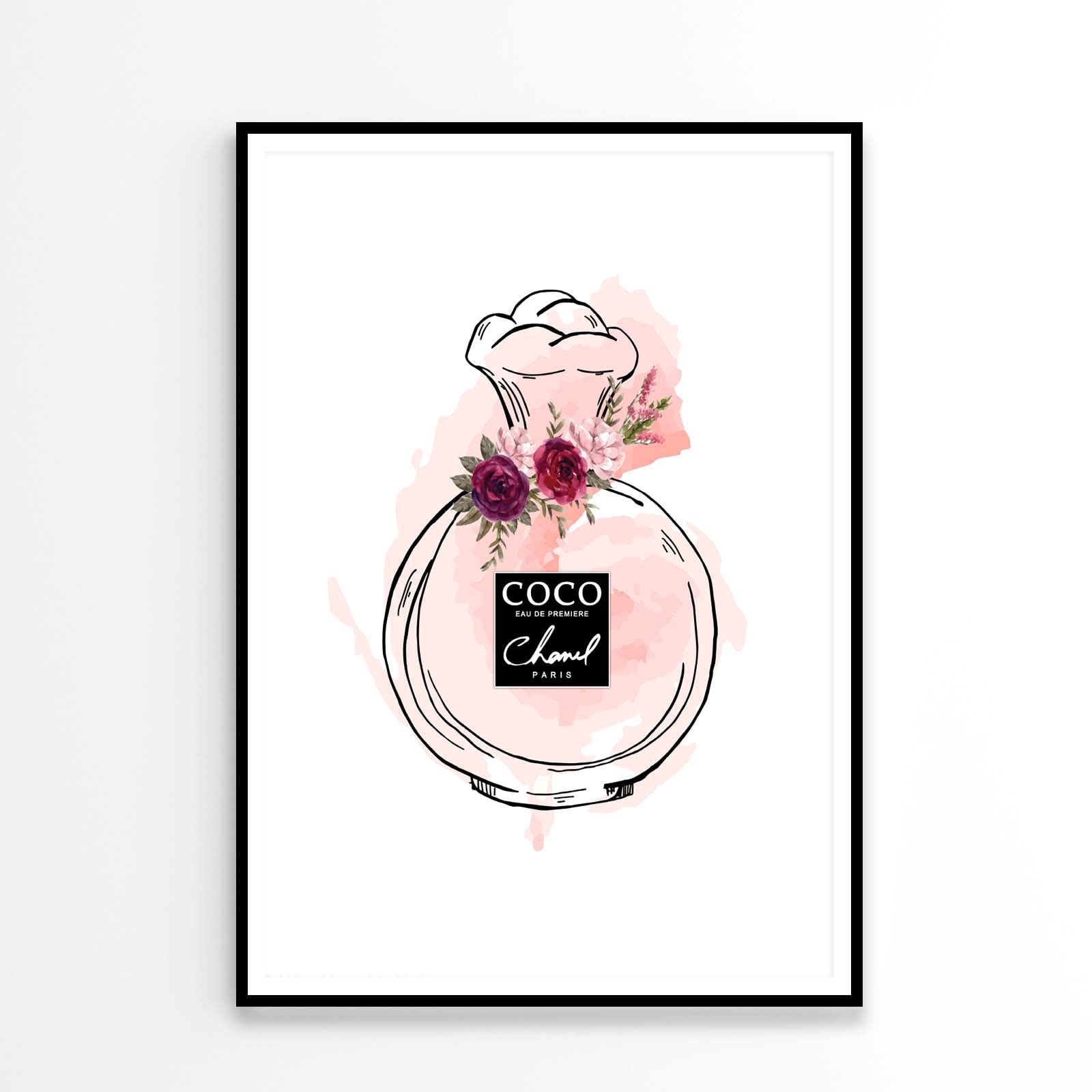 Peach Colored Luxury Perfume Bottle Design Home Decor Premium Quality Poster Print Choose Your Sizes