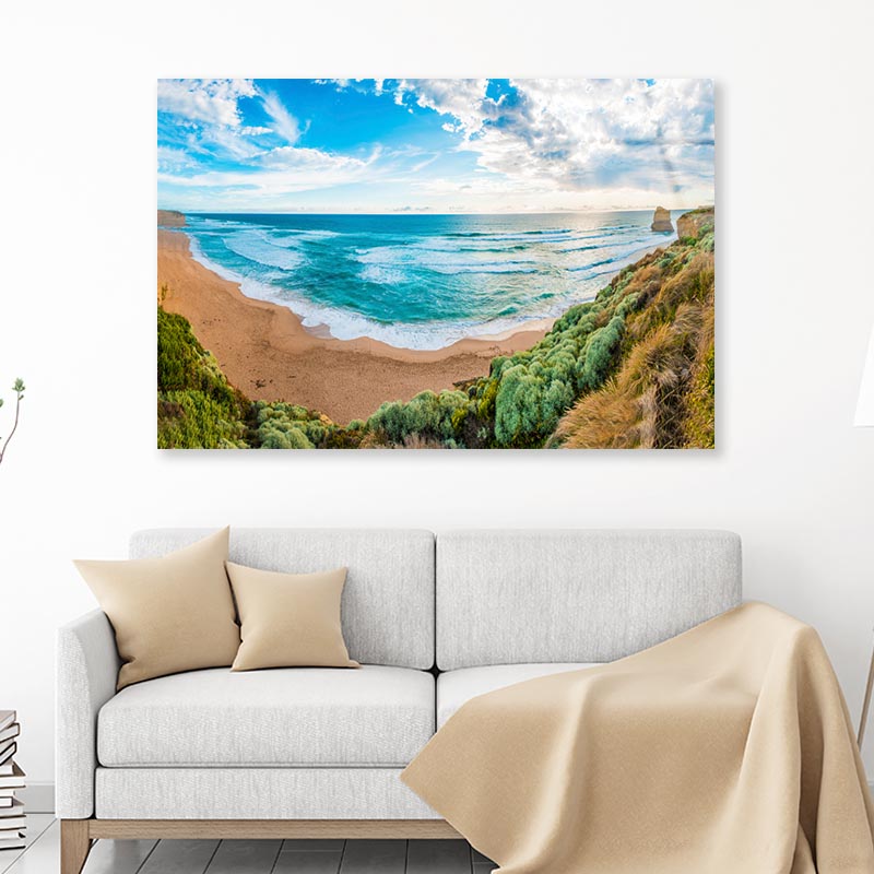 Panorama The Great Ocean Road, Victoria, Australia Acrylic Glass Print Tempered Glass Wall Art 100% Made in Australia Ready to Hang