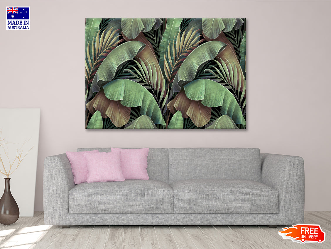 Banana Leaves Abstract Design Print 100% Australian Made - Bella Home Decor