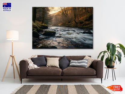 The River Flows through the Mountains of Wales Print 100% Australian Made - Bella Home Decor