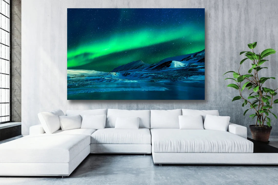 Aurora Borealis Acrylic Glass Print Tempered Glass Wall Art 100% Made in Australia Ready to Hang