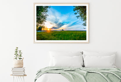 A Grassy Field under a Cloudy Sky Home Decor Premium Quality Poster Print Choose Your Sizes - Bella Home Decor