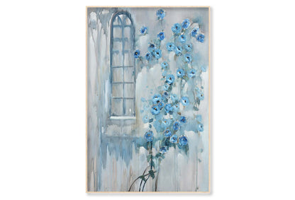 Spring, Flowers, Windows, Light Blue Wall Art Limited Edition High Quality Print