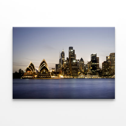 Sydney City with Opera House and Harbour Bridge Wall Art Decor 100% Australian Made