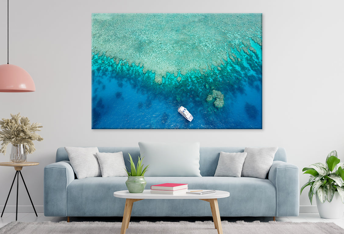 Great Barrier Reef Ocean View Queensland Wall Art Decor 100% Australian Made
