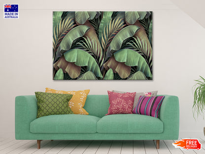 Banana Leaves Abstract Design Print 100% Australian Made - Bella Home Decor