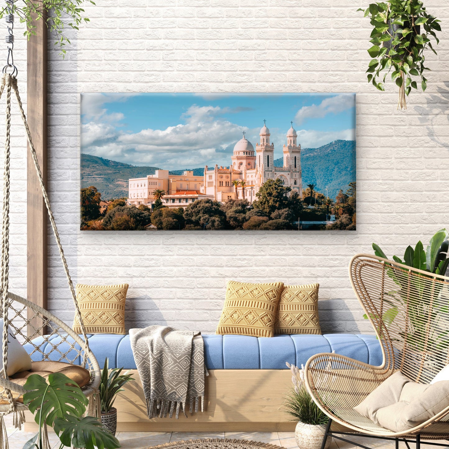 St Augustine Basilica Annaba Wall Art Canvas Office Home Room Framed 120x60cm - Bella Home Decor