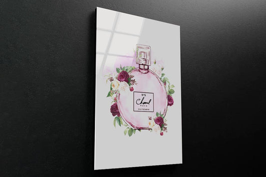 Pink Elegant Perfume 3D Design Acrylic Glass Print Tempered Glass Wall Art 100% Made in Australia Ready to Hang