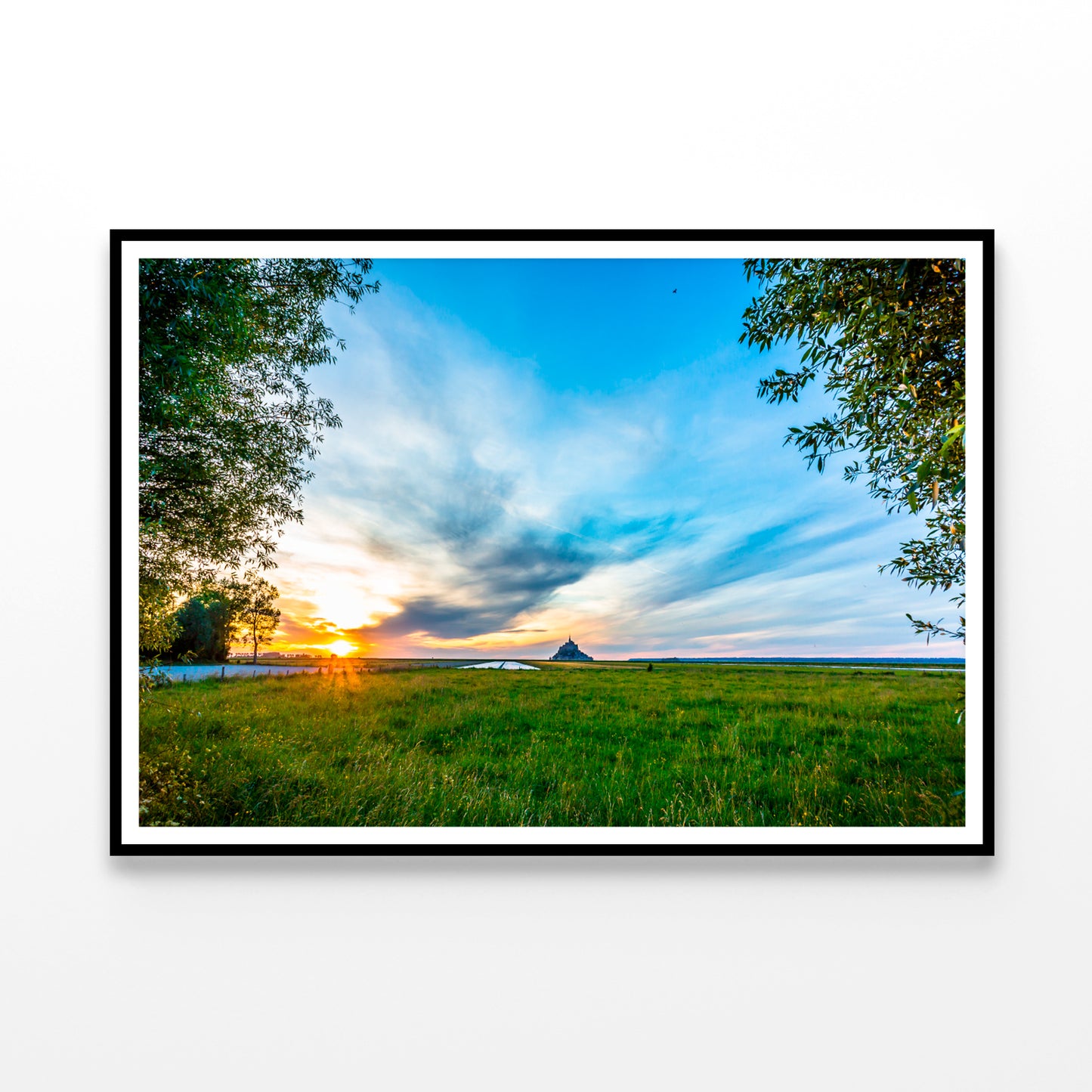 A Grassy Field under a Cloudy Sky Home Decor Premium Quality Poster Print Choose Your Sizes - Bella Home Decor