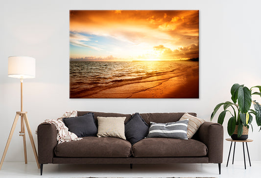 Sunrise and Atlantic Ocean Wall Art Decor 100% Australian Made