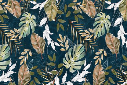 Beautiful Pattern of Tropical Leaves Print 100% Australian Made - Bella Home Decor