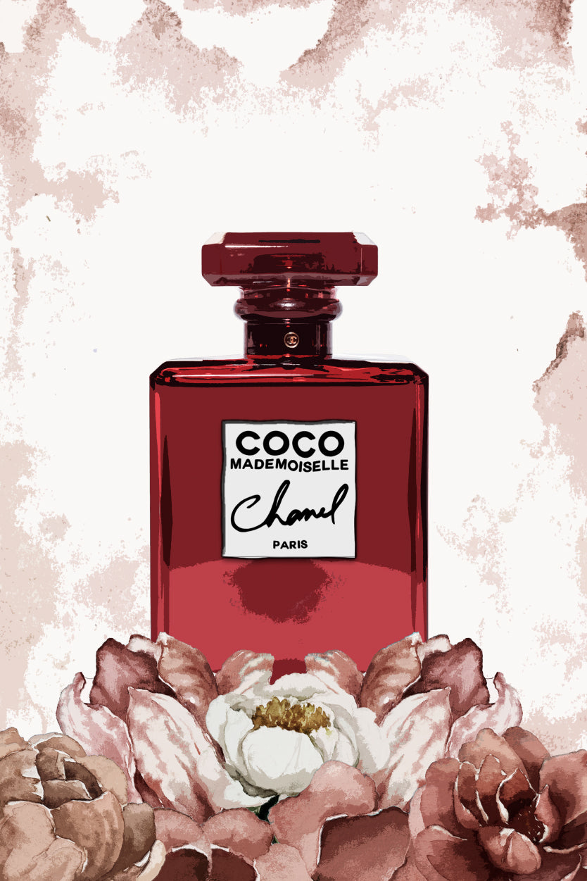 Flower Red Perfume Design Home Decor Premium Quality Poster Print Choose Your Sizes