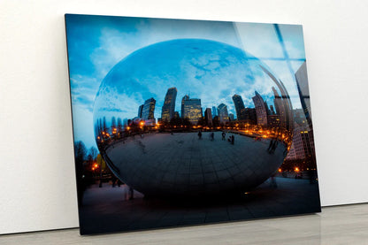 Bean Chicago City UV Direct Aluminum Print Australian Made Quality