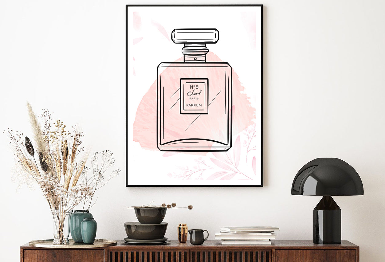 Beige Splash & Perfume Bottle Home Decor Premium Quality Poster Print Choose Your Sizes