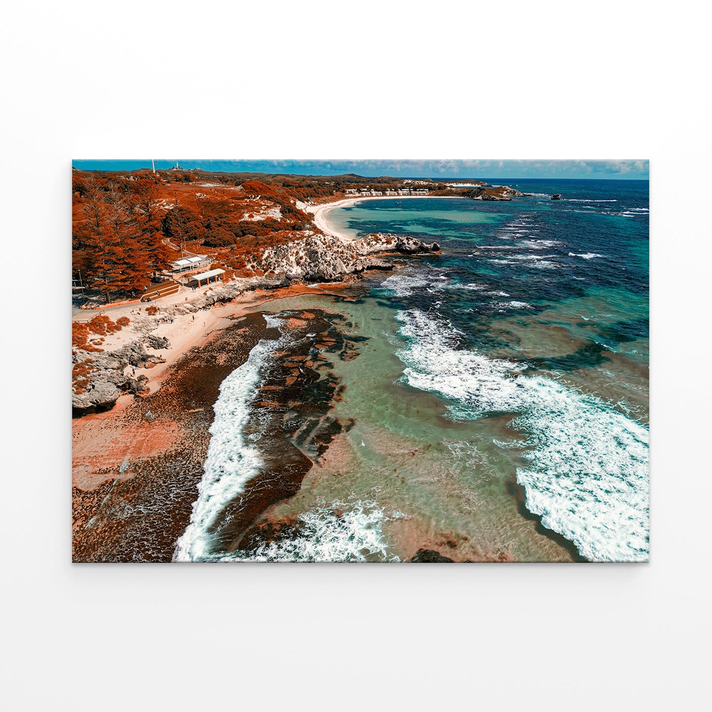 Pristine Reef Shallows Framing The Basin Beach, Perth, Australia Wall Art Decor 100% Australian Made