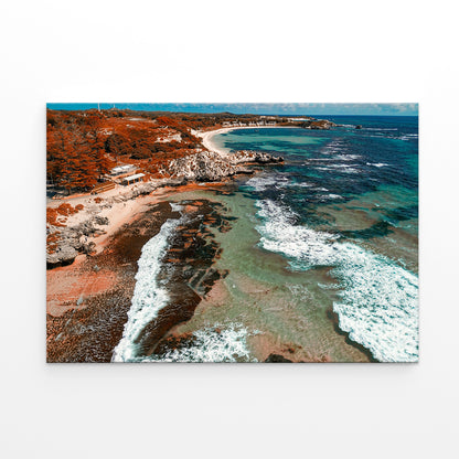 Pristine Reef Shallows Framing The Basin Beach, Perth, Australia Wall Art Decor 100% Australian Made