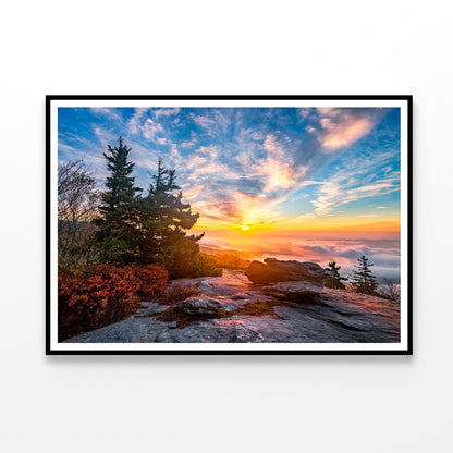 Mountains Sunrise Blue Ridge Parkway North Carolina Home Decor Premium Quality Poster Print Choose Your Sizes