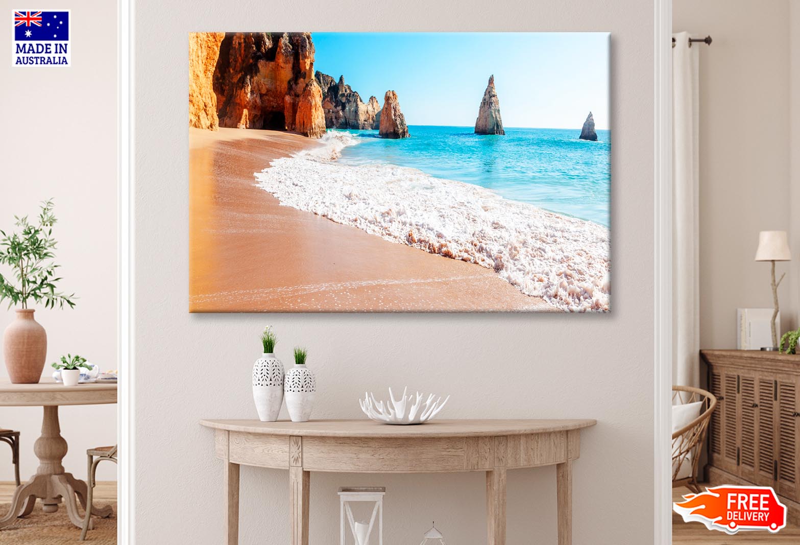 Summer Sandy Beach Wall Art Decor 100% Australian Made - Bella Home Decor