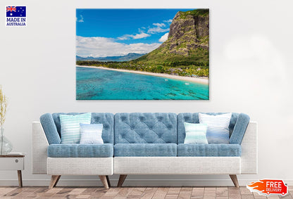 Le Morne Mountain Ocean & Beach Print 100% Australian Made