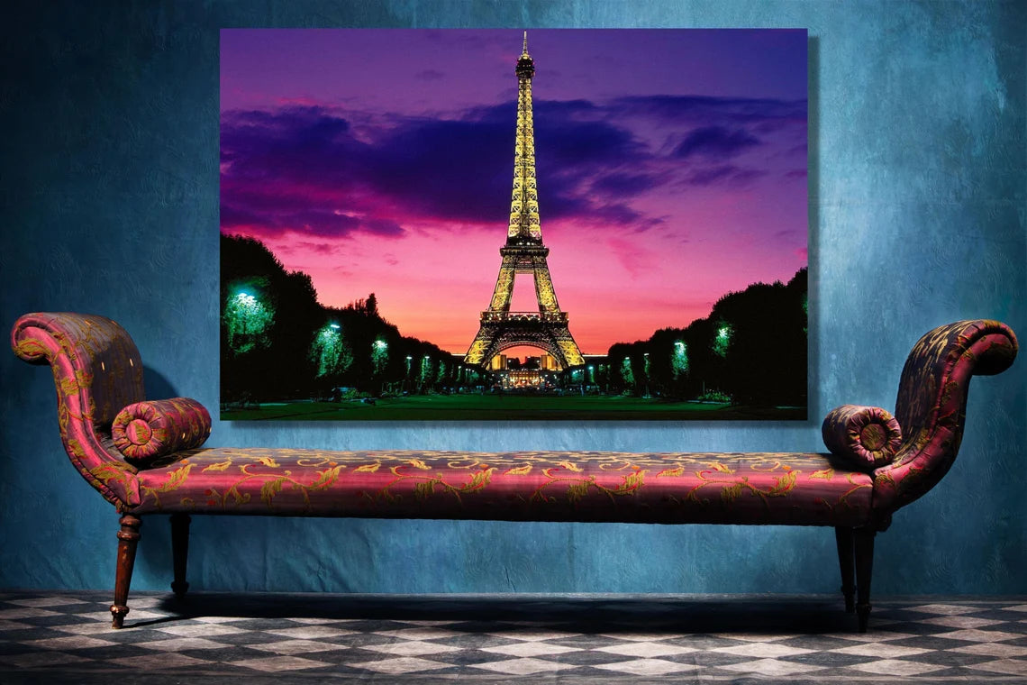 Eiffel Tower Paris Cityscape UV Direct Aluminum Print Australian Made Quality