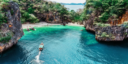 Aerial view Lao Lading Island Krabi Thailand Wall Art Canvas Office Home Room Framed 120x60cm
