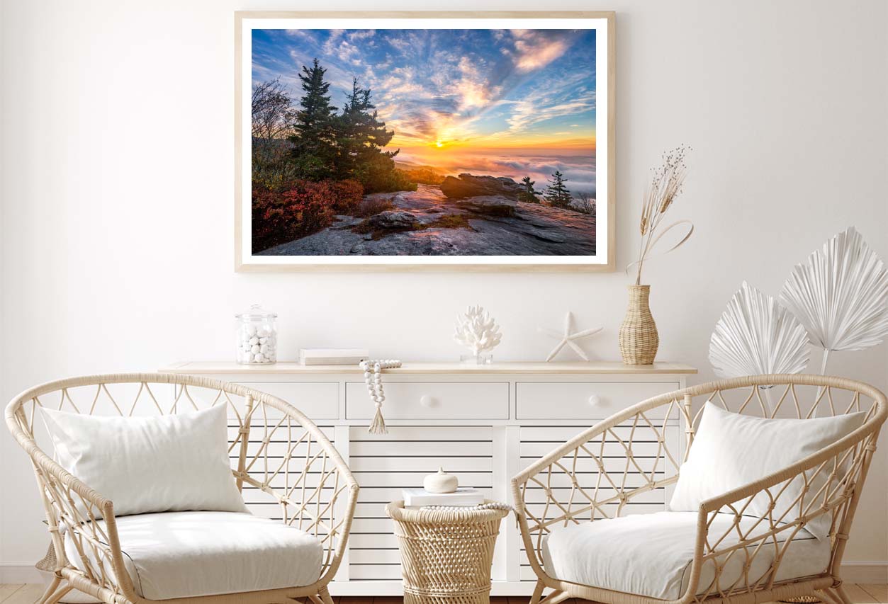 Mountains Sunrise Blue Ridge Parkway North Carolina Home Decor Premium Quality Poster Print Choose Your Sizes