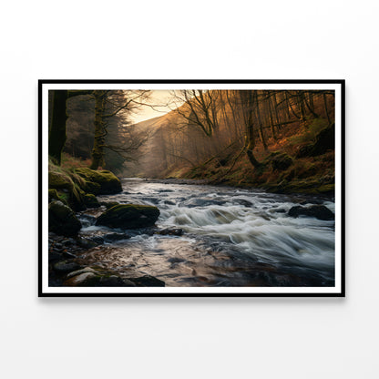 The River Flows through the Mountains of Wales Home Decor Premium Quality Poster Print Choose Your Sizes - Bella Home Decor