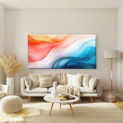 Harmony of Fire and Water Wall Art Canvas Office Home Room Framed 120x60cm - Bella Home Decor