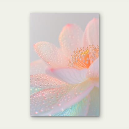 Close-Up Photograph of a Sacred Lotus Flower 60x90cm Metal Print Ready to Hang