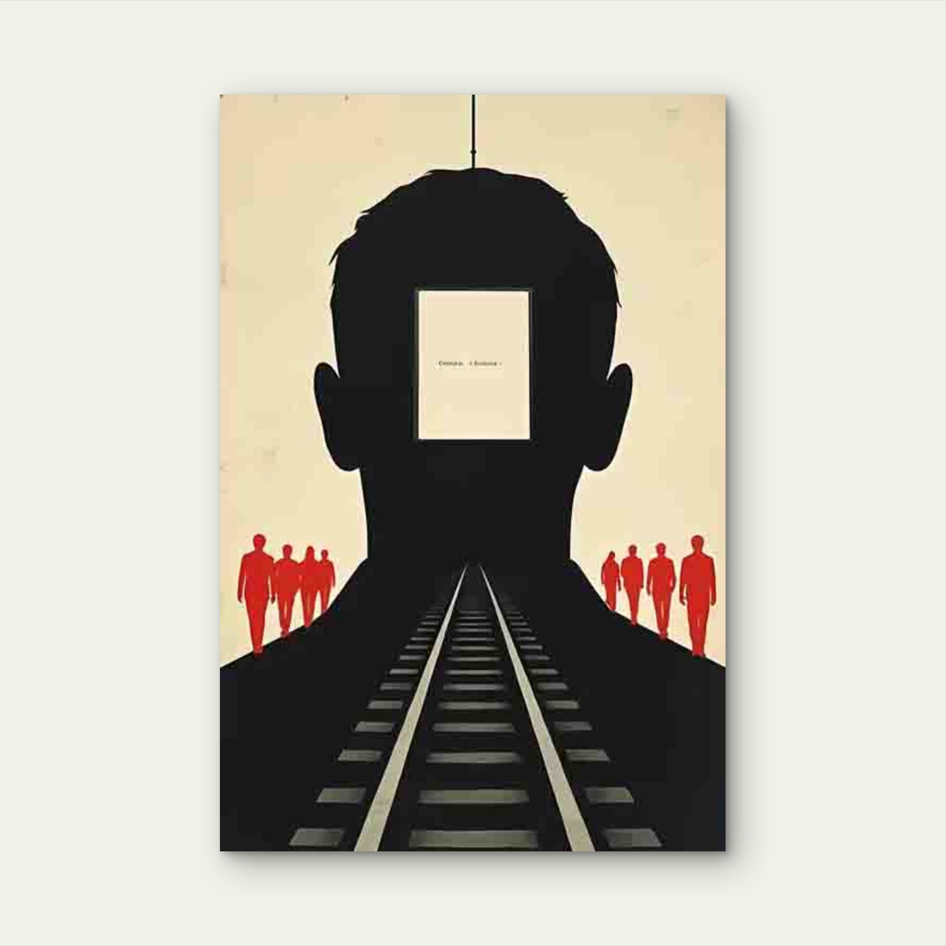 Mindful Journey Silhouette 60x90cm Metal Print Ready to Hang - Bella Home Decor
