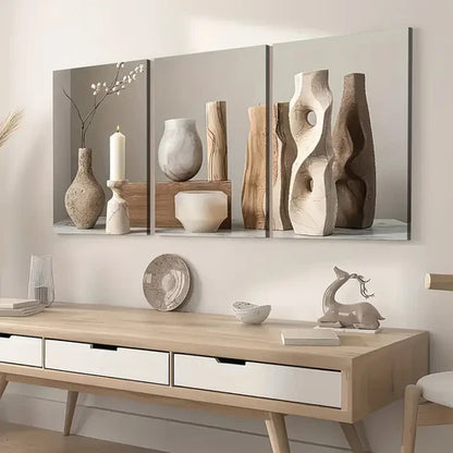 3pcs Modern Simple Light Luxury Abstract Art Wall Art Set Canvas Unframed - High Quality Print 100% Australian Made Wall Canvas