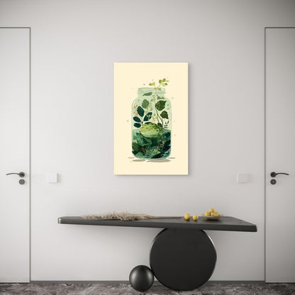 Frog Sanctuary in Bottle 60x90cm Metal Print Ready to Hang
