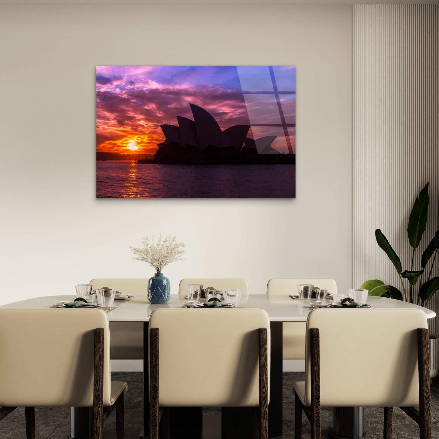 Sydney Harbor Port Twilight Horizon  Acrylic Glass Printing Wall Art Australian Made Quality