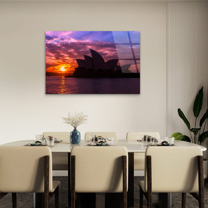 Sydney Harbor Port Twilight Horizon  Acrylic Glass Printing Wall Art Australian Made Quality