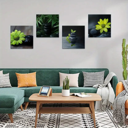 4pcs Spring  Summer Season Theme  Wall Art Canvas Framed