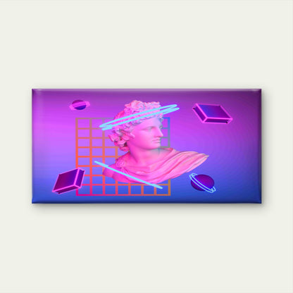 God Apollo in Vibrant Synthwave Wall Art Canvas Office Home Room Framed 120x60cm - Bella Home Decor