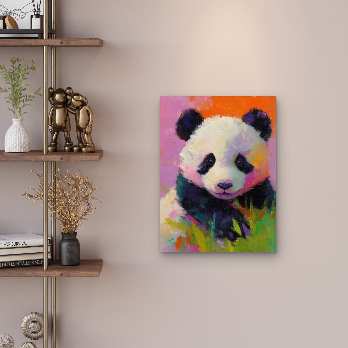 Panda Artwork 60x90cm Metal Print Ready to Hang
