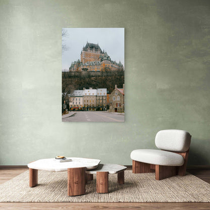 Iconic Fairmont Le Château Frontenac Hotel Canada 40x60cm Metal Print Ready to Hang