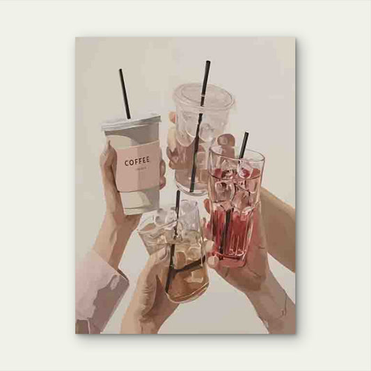 Minimalist Coffee Metal Print Ready to Hang