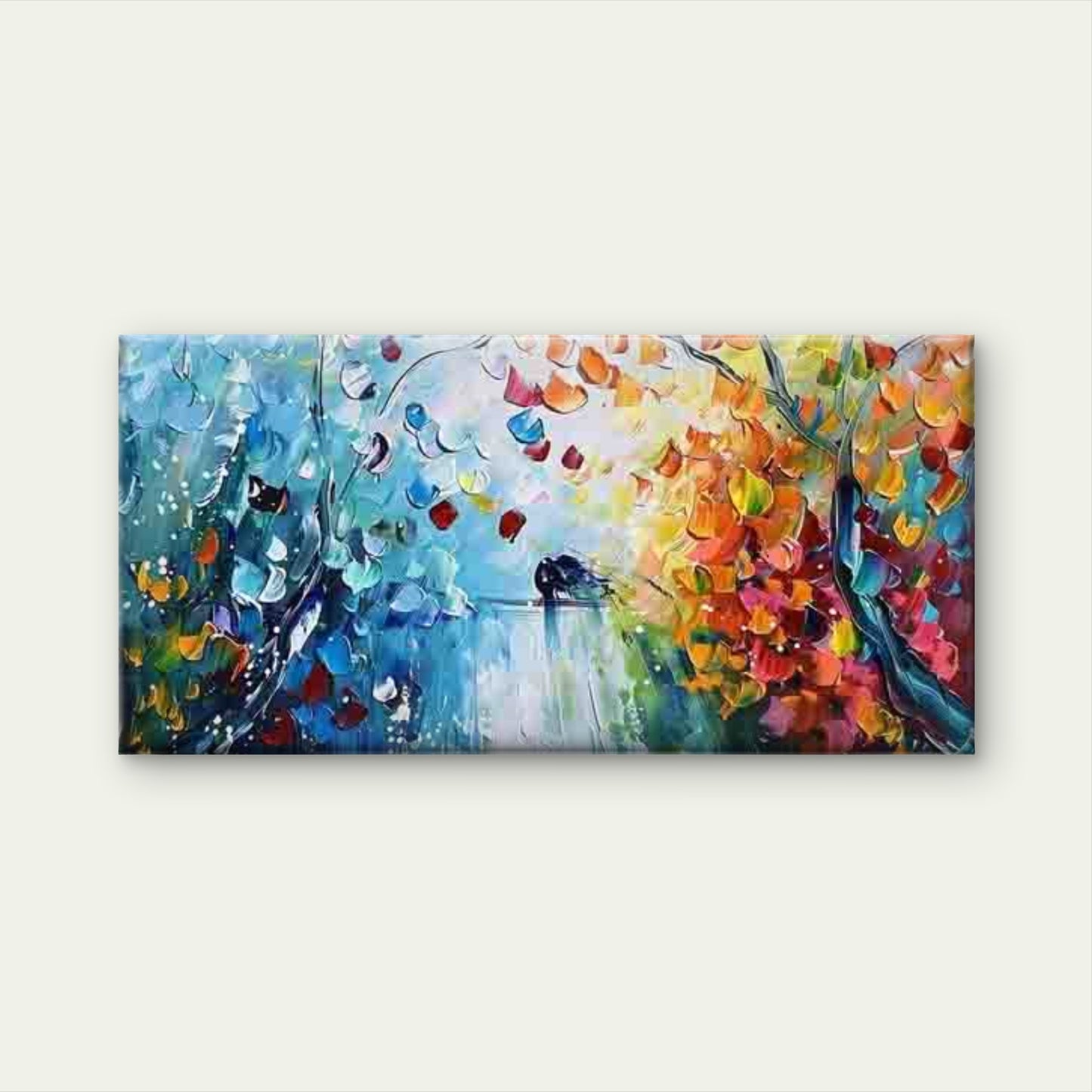 Abstract Romantic Landscape Wall Art Canvas Office Home Room Framed 120x60cm