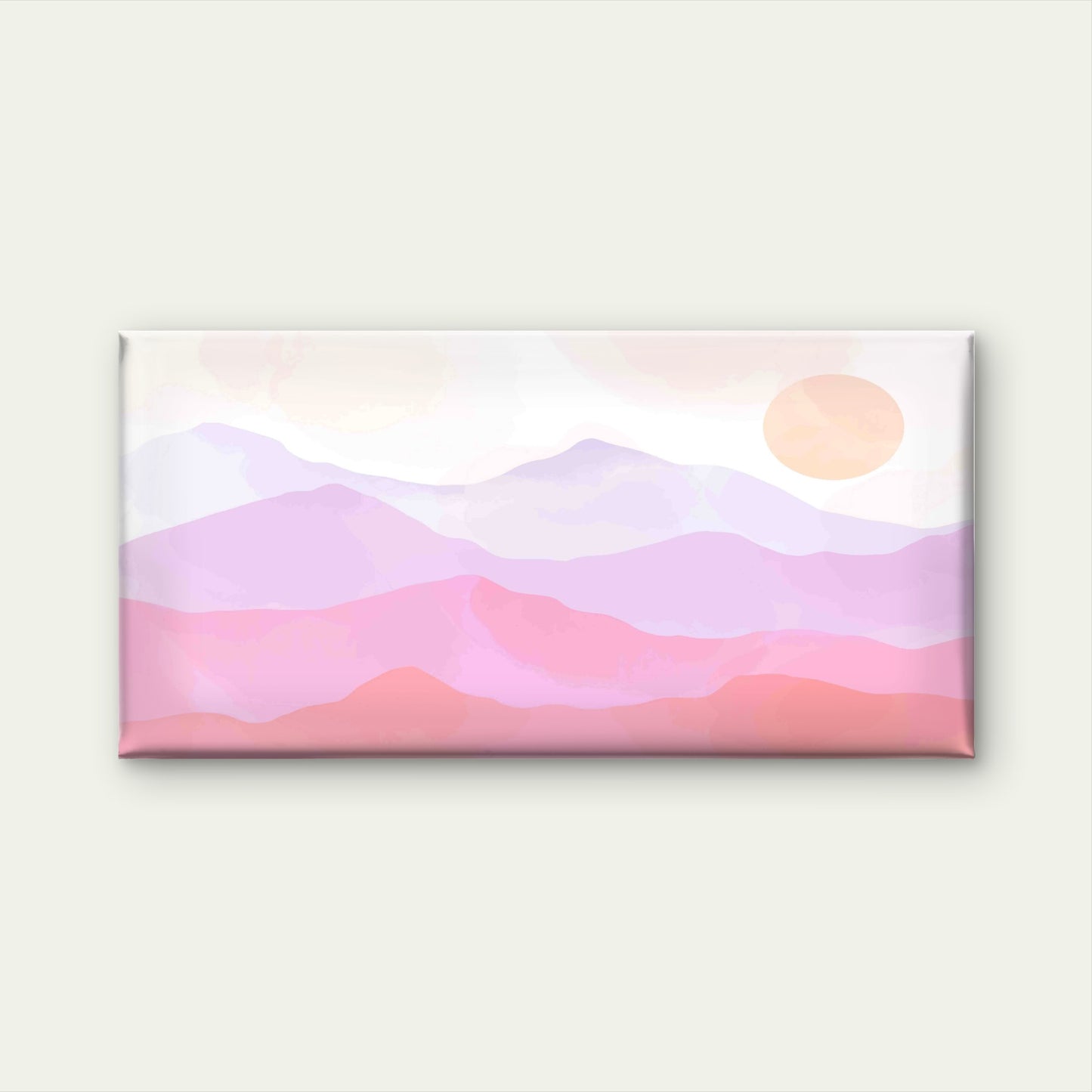 Gradient of Pale Lilac To Muted Wall Art Canvas Office Home Room Framed 120x60cm - Bella Home Decor