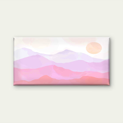 Gradient of Pale Lilac To Muted Wall Art Canvas Office Home Room Framed 120x60cm - Bella Home Decor
