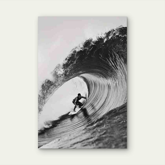 Wave Surfer, Oil Painting 60x90cm Metal Print Ready to Hang