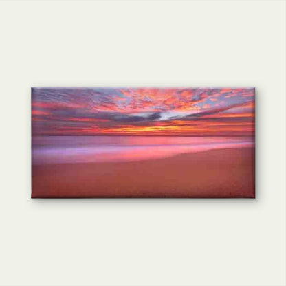 Modern Beach Ocean Horizon Wall Art Canvas Office Home Room Framed 120x60cm - Bella Home Decor
