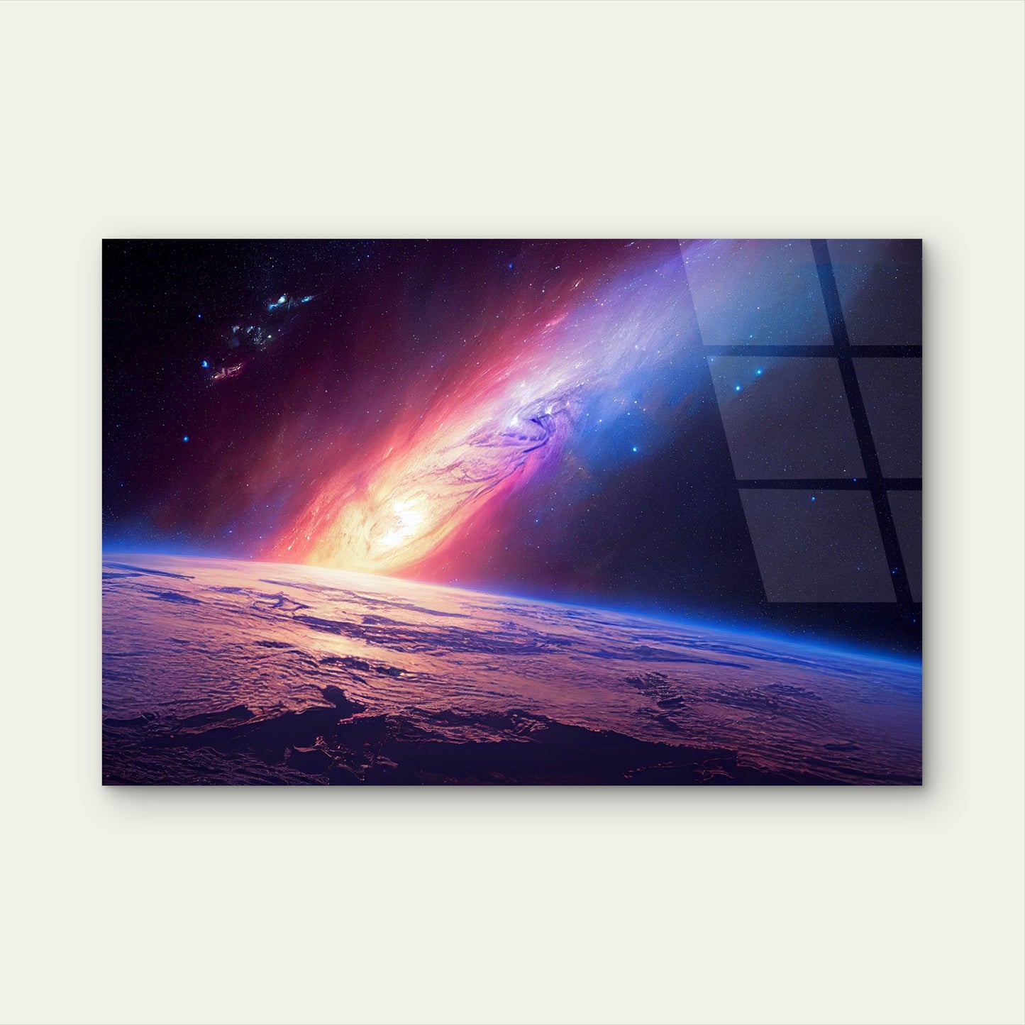 Outer Space Cosmic Nebula Galaxy Stars Acrylic Glass Printing Wall Art Australian Made Quality