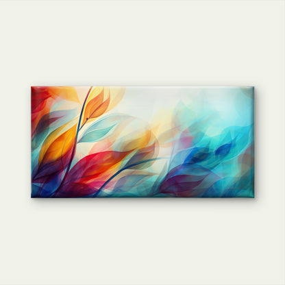 Colorful Abstract Leaves Image Wall Art Canvas Office Home Room Framed 120x60cm