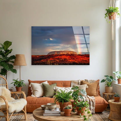 Red Uluru Outback Northern Territory Acrylic Glass Printing Wall Art Australian Made Quality