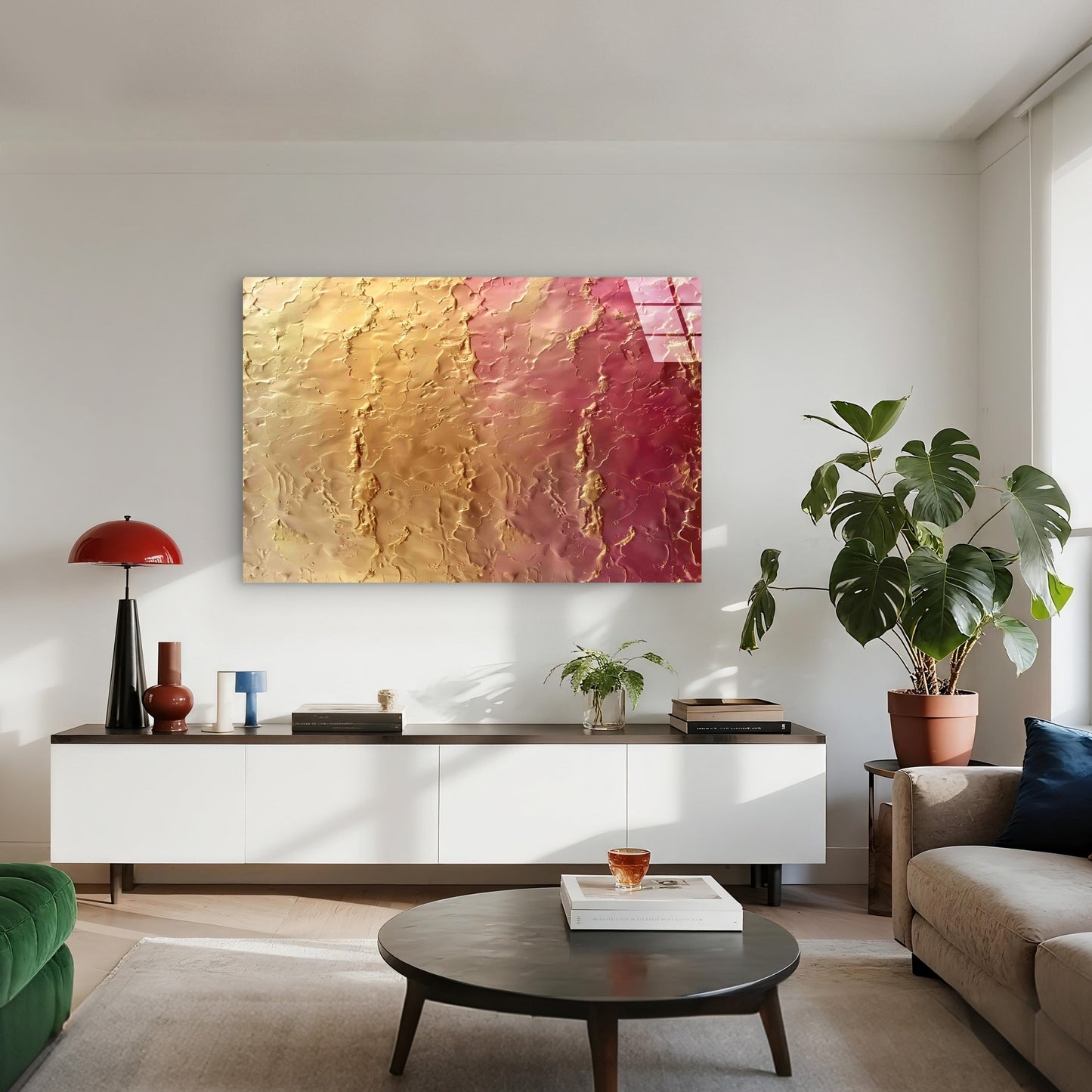Abstract Thick Textured Tempered Glass Printing Wall Art Australian Made Quality