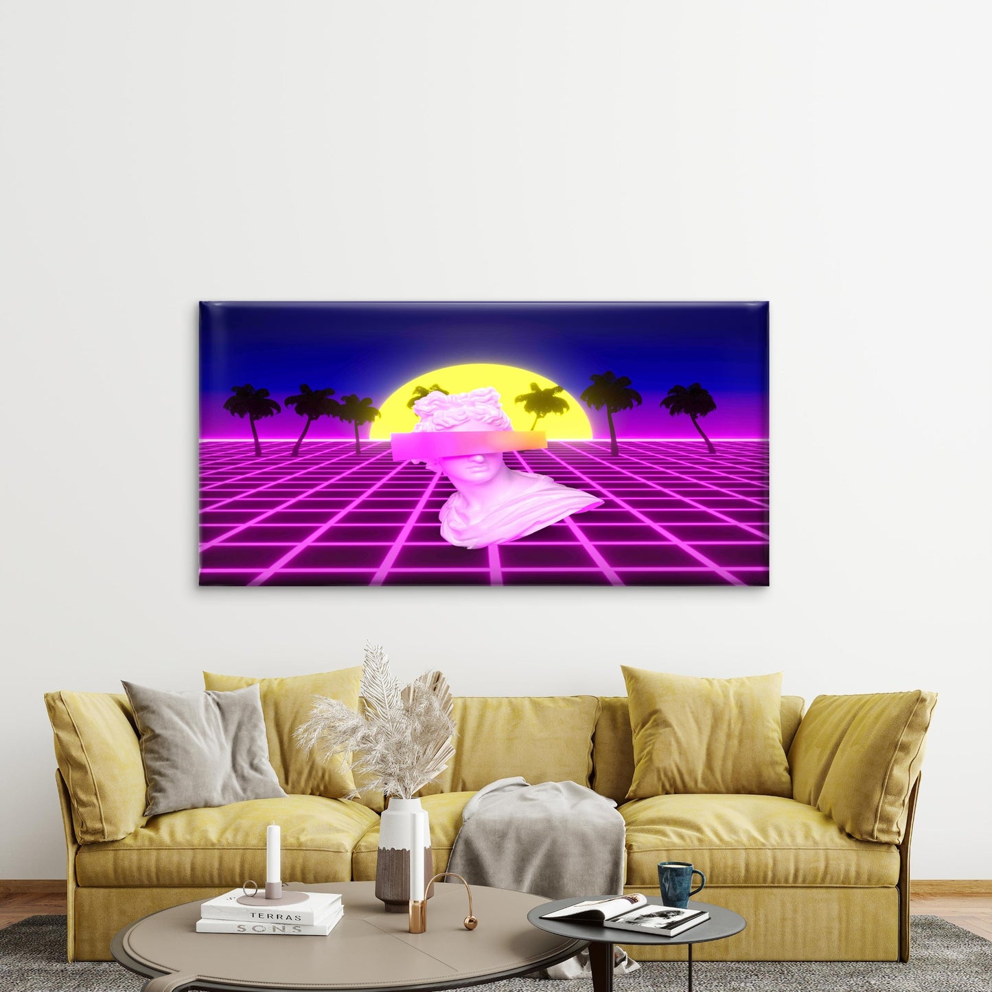 Aesthetic Cyberpunk Classical Wall Art Canvas Office Home Room Framed 120x60cm - Bella Home Decor